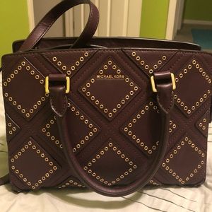 Michael Kors Diamond Grommet Selma Top Zip Satchel